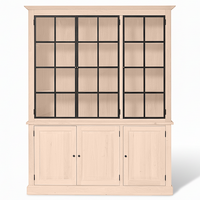 Wexford Display Schrank - Weiße Eiche mit 3 Glasscheibentüren | Marcottestyle