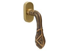 Window handle on rosette - 0V0734 - Marcottestyle Shop Deurbeslag Mat Antique Messing
