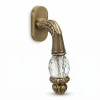 Window handle on rosette avec Swarovski crystal - 0V0741 - Marcottestyle Shop Deurbeslag Mat Antique Laiton