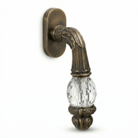 Window handle on rosette avec Swarovski crystal - 0V0741 - Marcottestyle Shop Deurbeslag Antique Laiton