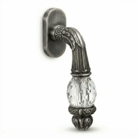 Window handle on rosette avec Swarovski crystal - 0V0741 - Marcottestyle Shop Deurbeslag Antique Argent