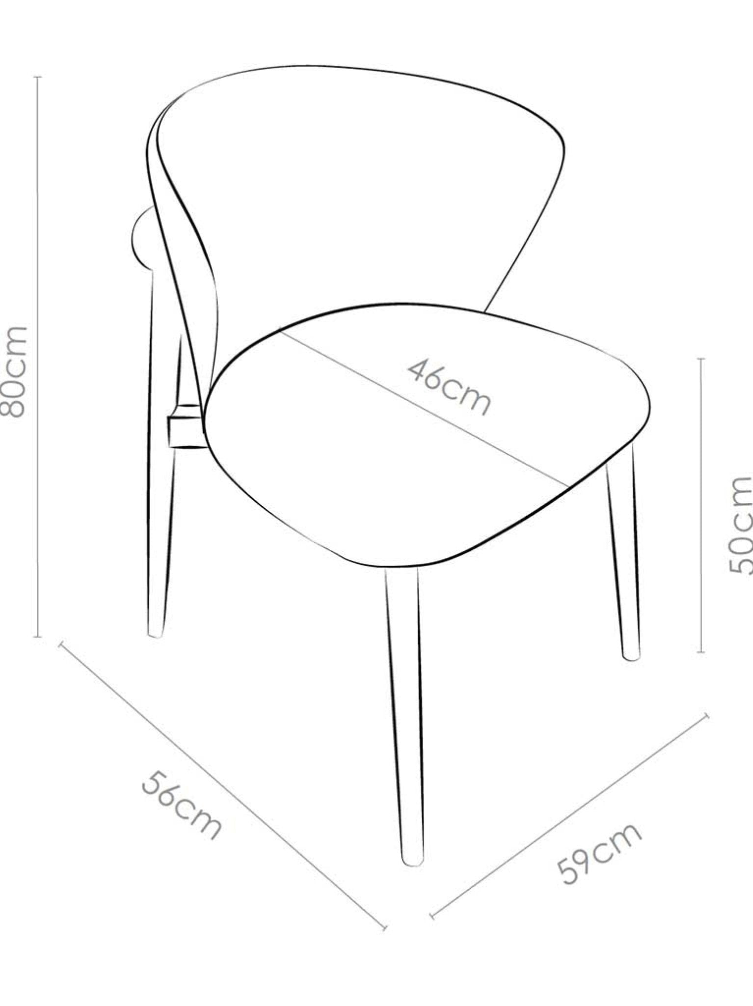 Wooden Dining Chair HARMONY - ASCOT PEARL - walnut - MCS