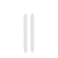 Grooved Taper Bougies W3,2 x H25,5cm (2-pack)