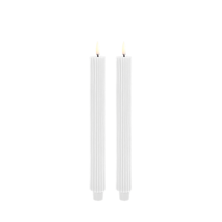 Grooved Taper Bougies W3,2 x H25,5cm (2-pack)