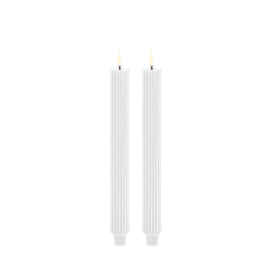 Grooved Taper Candles W3,2 x H25,5cm (2-pack) | Marcottestyle