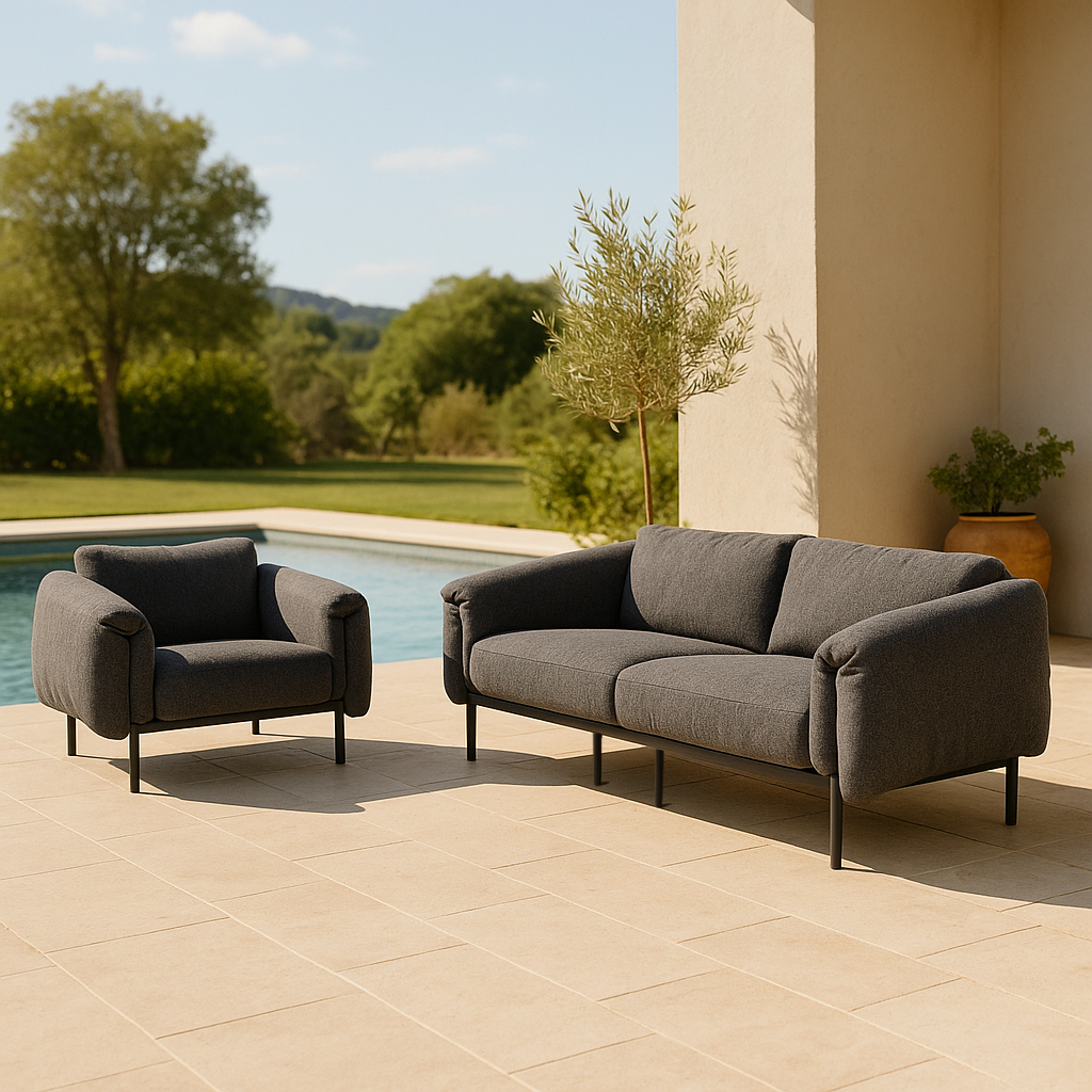 Outdoor Armchair Zerio - Black 100x98x70cm | Marcottestyle