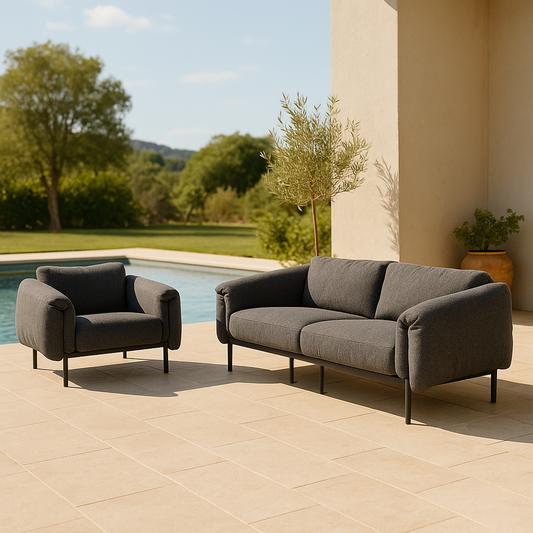 Outdoor Armchair Zerio - Schwarz 100x98x70cm | Marcottestyle